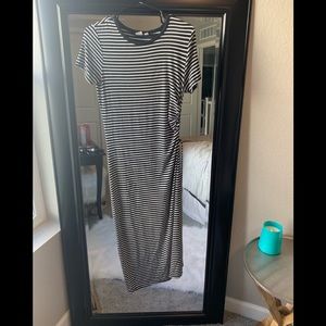 White and black striped Gap Dress Small